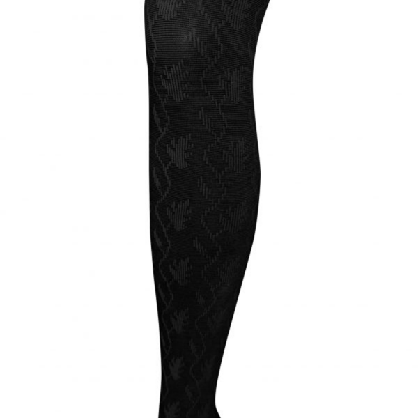 Ivy Black Cotton Tights | Tightology