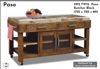 Paso Butchers Block | Hardwood Top Country Rustic