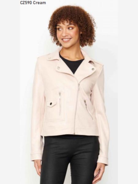 Biker Jacket - Cream | Caju 