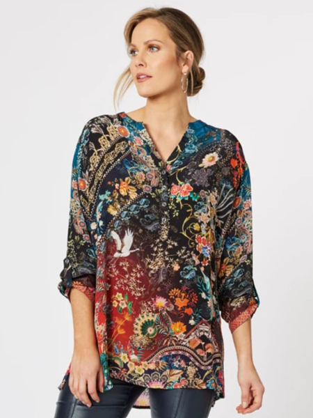 Akira Print Blouse - Multi | Hammock & Vine