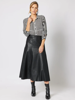 Brooke Vegan Leather Skirt  - Black | Gordon Smith