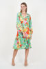 Molly Dress - Guildford Print Green | Naudic