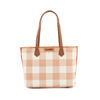 Capri - Latte & White Gingham Tote | Liv & Milly