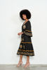 Beaded Trim Dress - Black/Gold | Caju