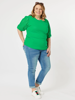 Kyla Broderie Sleeve Top - Green | Threadz