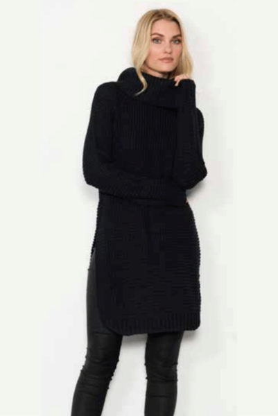 Roll Neck Tunic - Black | Holmes & Fallon