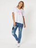 Sofia Patch Slim Leg Jean - Denim | Threadz