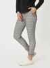 Crystal Check Jogger Pant - Silver | Threadz