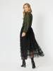 Carrie Tulle Layered Skirt - Black | Hammock & Vine