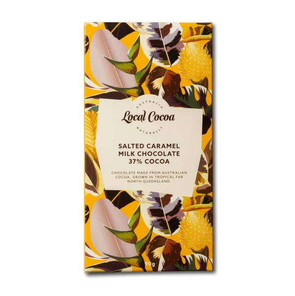 Local Cocoa Salted Caramel Milk Chocolate Bar 90g | Belgian Delights