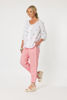 Sarah Rib Waist Linen Pant - Carol  | Gordon Smith