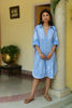 Santorini Shirt Dress - Blue  | Azure & Indigo Desert