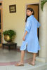 Santorini Shirt Dress - Blue  | Azure & Indigo Desert