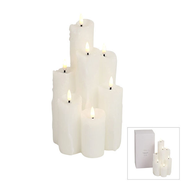 Heaven LED Wax Candle Cluster of 7 | 14.5 x 14.5 x 28