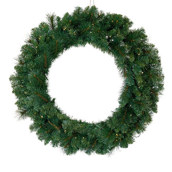 Vermont PVC Wreath 100 LED Warm White | 90cm