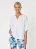 Diana Detail Sleeve Top - White  | Gordon Smith