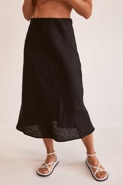 Bias Slip Skirt - Black | Seesaw