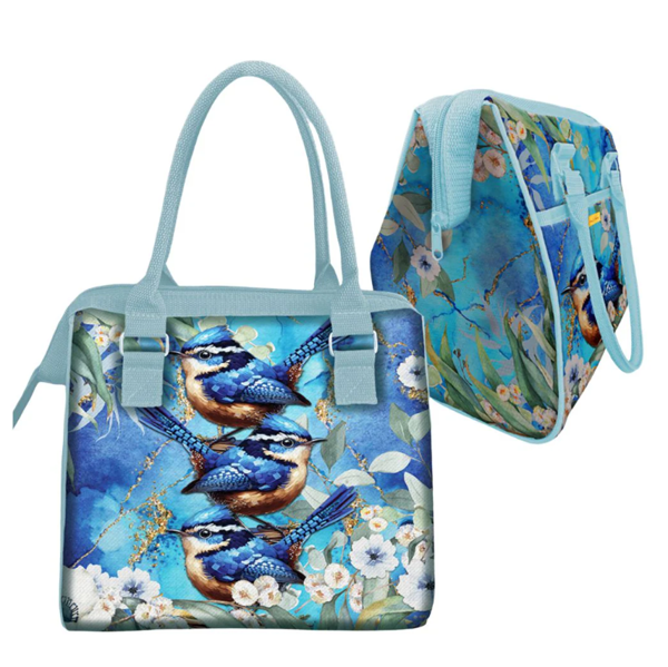 Insulated Lunch Cooler Bag - Cheeky Wrens | Lisa Pollock Art