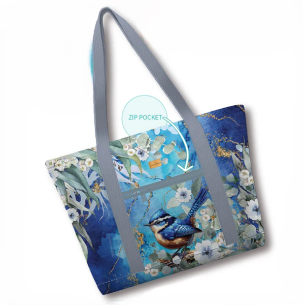 Large Tote Cooler Bag 27ltr - Cheeky Wrens | Lisa Pollock Art