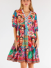 Frida Tiered Dress - Multi | Lula Life