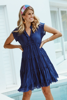 Gwen Tiered Dress - Navy | Lula Life