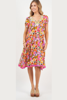 Sao Paulo Dress Muse Print - Multi | Naudic