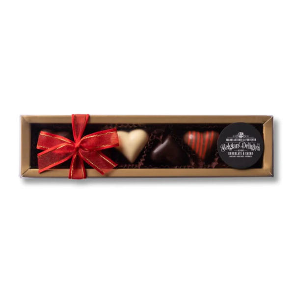 Mixed Hearts Box 6pc | Belgian Delights