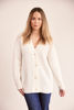 Button Thru Rib Cardigan - Winter White | Seesaw