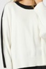Monaco Contrast Knit Top - Ivory/Black | Gordon Smith