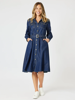 Cape Town Denim Button Dress - Denim | Gordon Smith