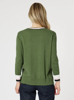 Harvard V Neck Jumper - Khaki | Gordon Smith