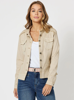 Military Denim Jacket - Natural | Threadz