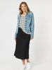 Military Denim Jacket - Denim | Threadz